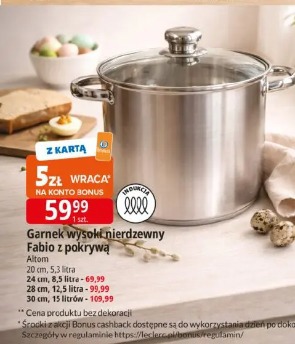 Garnek wysoki nierdzewny Fabio z pokrywą Altom