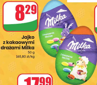 Jajko z kakaowymi drażami Milka