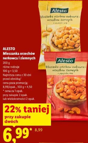 Alesto Mieszanka orzechów nerkowca i ziemnych