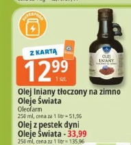 Olej lniany tłoczony na zimno Oleje Świata