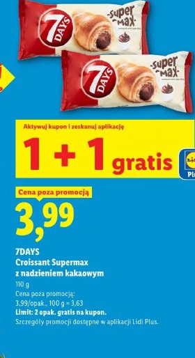 7Days Croissant Supermax z nadzieniem kakaowym