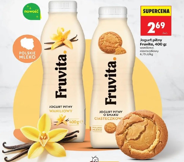 Jogurt pitny Fruvita waniliowy