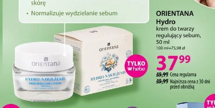 Orientana Hydro krem do twarzy regulujący sebum