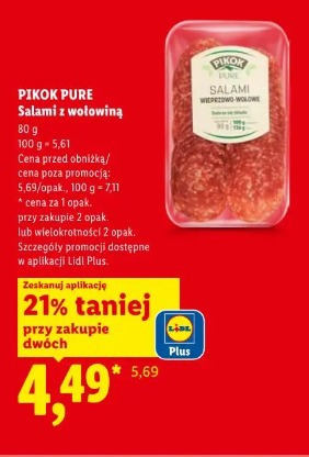 Pikok Pure Salami z wołowiną