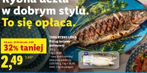 TARG RYBNY Lidla Pstrąg tęczowy patroszony