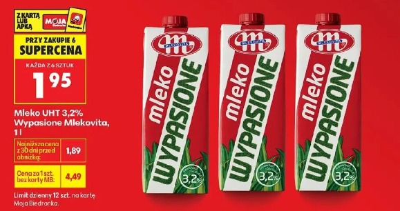 Mleko UHT 3,2% Wypasione Mlekovita