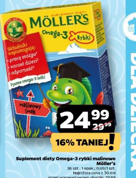 Suplement diety Omega-3 rybki malinowe Möller's