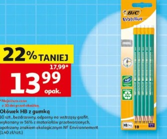 Ołówek HB z gumką Bic Evolution
