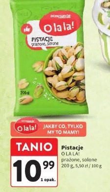 Pistacje O LA LA! prażone, solone