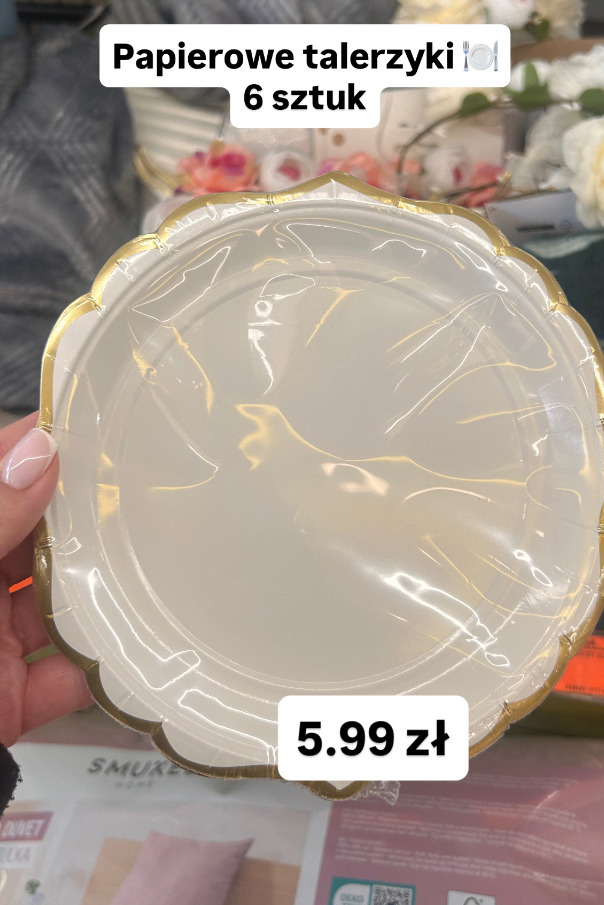 Papierowe talerzyki 6 sztuk