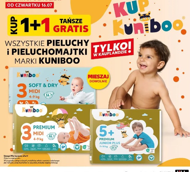 Wszystkie pieluchy i pieluchomajtki marki Kuniboo
