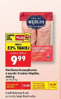 Kiełbasa kanapkowa z szynki Kraina Wędlin