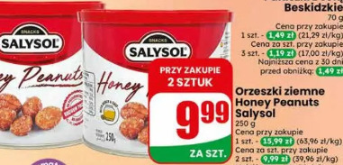 Orzeszki ziemne Honey Peanuts Salysol