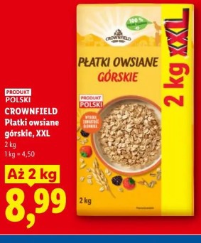 Crownfield Płatki owsiane górskie, XXL
