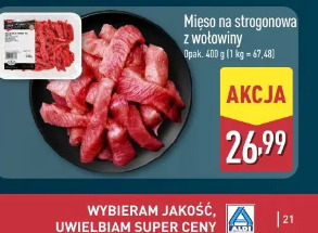Mięso na strogonowa z wołowiny