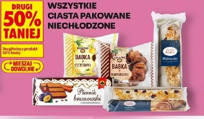 Wszystkie ciasta pakowane niechłodzone