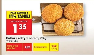 Bułka z żółtym serem