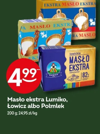 Masło ekstra Lumiko, Łowicz albo Polmlek