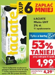 Łaciate Mleko UHT 2% tł. 1 l opakowanie