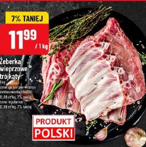 Żeberka wieprzowe trójkąty