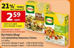 Ryż biały długi lub naturalny brązowy Cenos