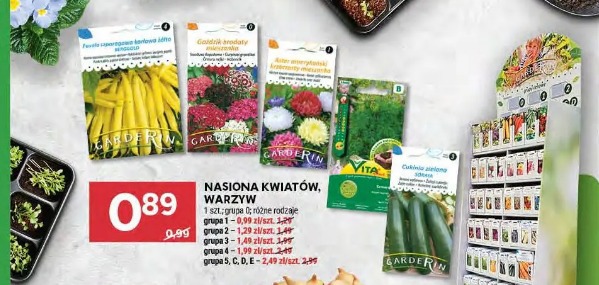 Nasiona kwiatów, warzyw