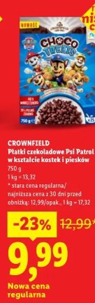 Crownfield Płatki czekoladowe Psi Patrol w kształcie kostek i piesków