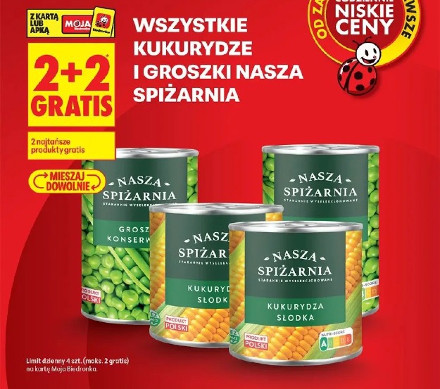 Wszystkie kukurydze i groszki Nasza Spiżarnia