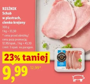Rzeźnik Schab w plastrach, cienko krojony
