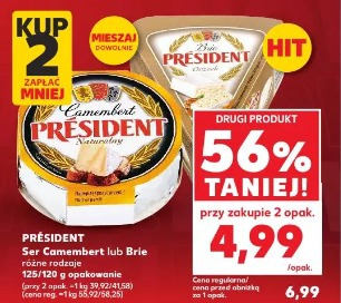 Président Ser Camembert lub Brie