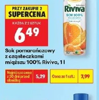 Sok pomarańczowy z cząsteczkami miąższu 100% Riviva