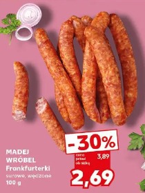 Madej Wróbel Frankfurterki surowe, wędzone
