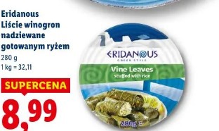 Eridanous Liście winogron nadziewane gotowanym ryżem