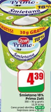 Śmietana 18% Primo Zott