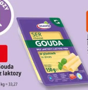 Ser żółty Gouda plastry bez laktozy Mlekpol