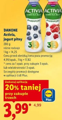 DANONE Activia, jogurt pitny
