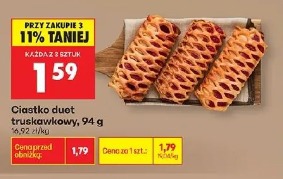 Ciastko duet truskawkowy