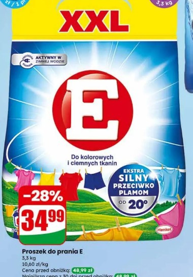 E proszek do prania do kolorowych i ciemnych tkanin