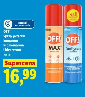 OFF! spray przeciw komarom lub komarom i kleszczom