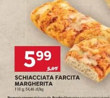 Schiacciata farcita margherita
