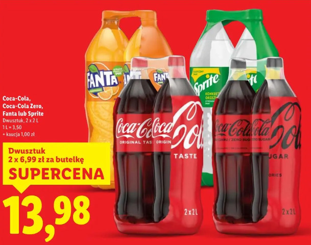Coca-Cola, Coca-Cola Zero, Fanta, Sprite napój gazowany