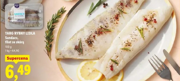 Targ Rybny Lidla Sandacz, filet ze skórą