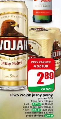 Piwo Wojak jasny pełny