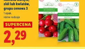 Nasiona warzyw, ziół lub kwiatów, grupa cenowa 3