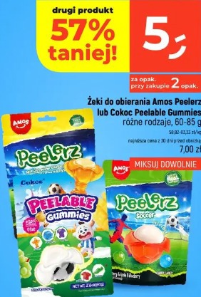 Żelki do obierania Amos Peelerz lub Cokoc Peelable Gummies różne rodzaje