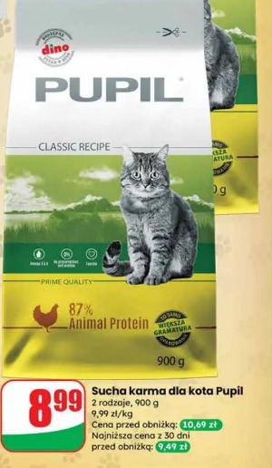 Sucha karma dla kota Pupil