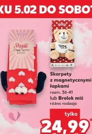 Skarpety z magnetycznymi łapkami lub Brelok miś