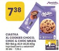 Ciastka XL Cookies Choco, Choc & Choc Milka