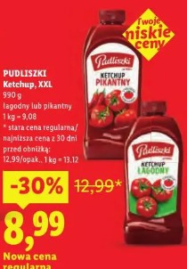 Pudliszki Ketchup XXL łagodny lub pikantny