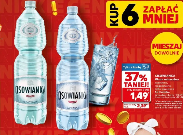 Cisowianka Woda mineralna gazowana, niegazowana, lekko gazowana